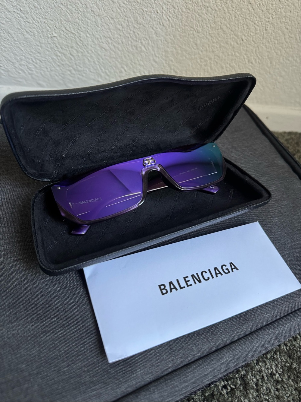 Balenciaga Women’s Sunglasses with Purple Lenses - Picture 3 of 11